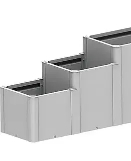 Biohort Vyvýšený záhon BIOHORT Davinci 3 - 201 x 53 x 77 cm (strieborná metalíza)
