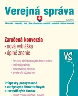 Verejná správa 7-8/2021 - Elektronizácia a Európske fondy
