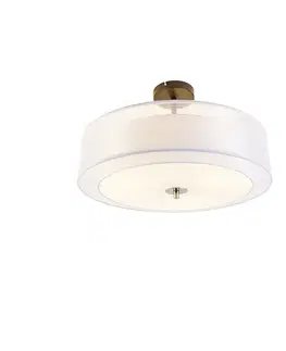 Moderné stropné svietidlo biele 50 cm 3-svetlo - Drum Duo