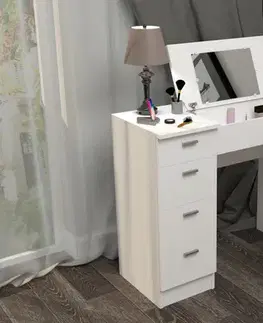 GLAMOR toaletný & písací stolík, biela