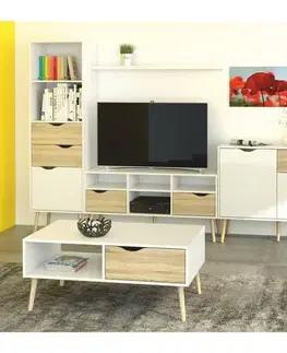 TV stolík OSLO 75391 dub sonoma / biela Tempo Kondela