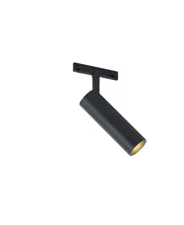 Moderný reflektor čierny pre 1-fázový koľajnicový systém GU10 35mm - Slimline Uzzy