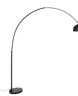 Moderná oblúková stojaca lampa čierna - XXL