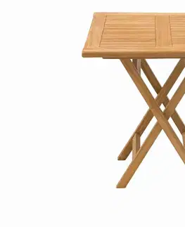 DEOKORK Záhradný skládací stôl ILLA 70x70 cm (teak)