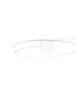Stropné svietidlo biele 78 cm vrátane LED 3-stupňového stmievača - Rowin