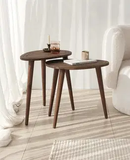 Sada odkladacích stolíkov (2 kusy) Sweet Set - Walnut