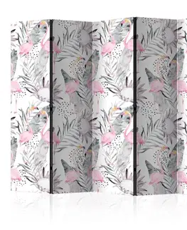 Paraván Flamingos and Twigs Dekorhome