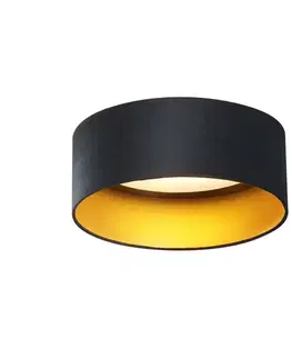 Moderné stropné svietidlo čierne zamatové 40 cm vrátane LED 3-krokového stmievania - Sue
