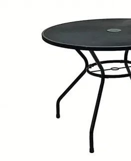 DEOKORK Kovový stôl TAMPA ø 106 cm (čierna)