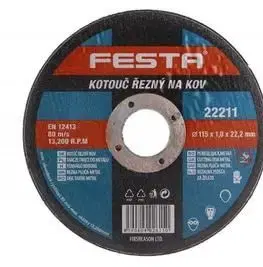 Kinekus Kotúč rezný kov 115x1x22,2mm, FESTA