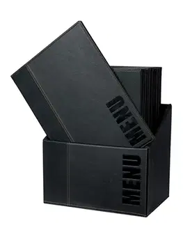 SECURIT Box s jedálnymi lístkami TRENDY, čierna (20 ks)