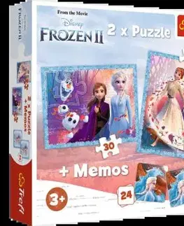 Puzzle 2v1 + Pexeso Disney Frozen Trefl