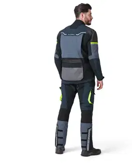 W-TEC Modock bunda čierno-modro-fluo žltá - 3XL
