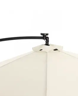 Závesný slnečník s LED svetlom Ø 330 cm Dekorhome