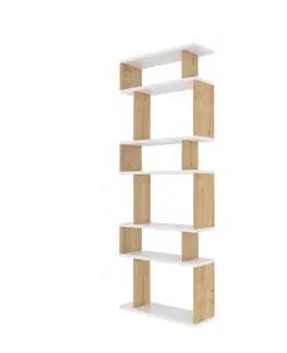 Knižnica Bates - White, Oak
