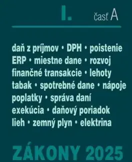 Zákony 2025 I/A - Daňové zákony (Úplné znenie po novelách k 1. 1. 2025)