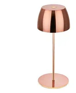 Briloner - LED stmievateľná nabíjateľná dotyková vonkajšia stolná lampa MINI LED/2,5W/5V IP44 1800 mAh medená 4002707460046