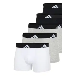 Boxerky adidas Active Flex, 3 ks, biele, sivé, čierne