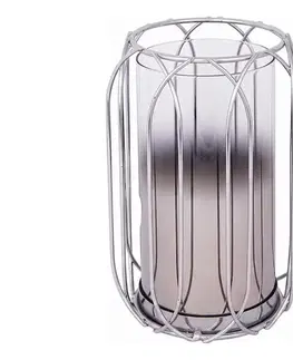 Eurolamp Strieborný svietnik 26x19 cm 752-24035