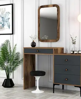 Toaletný stolík Lizbon 543 - Walnut, Anthracite