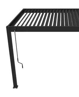 Záhradná hliníková pergola do steny 4x3 m (antracit)