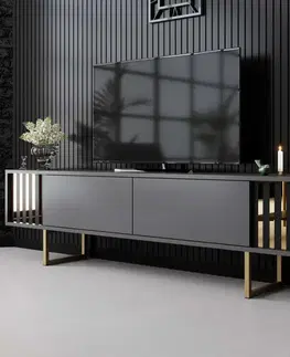TV stolík Gold Line - Anthracite, Gold