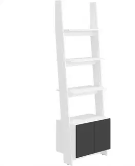 Regál Rack 60-1D Biely/čierna