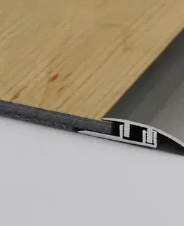 Prechodový spojovací profil 33 mm pre krytiny do 7,5 mm (narážací/skrutkovací) | nivelácia 4 - 12 mm Stříbro F4