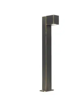 Priemyselná vonkajšia stojaca lampa starožitné zlato 65 cm IP44 - Baleno