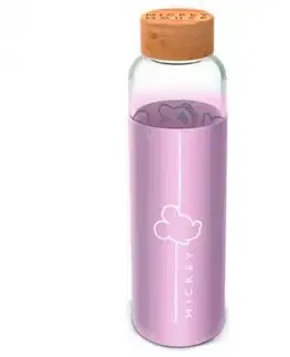 Mickey sklenená fľaša s návlekom 585 ml