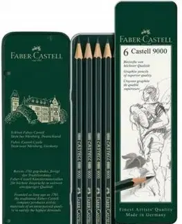 Grafitová Ceruzka Faber-Castell Castell plechová krabička 6 ks