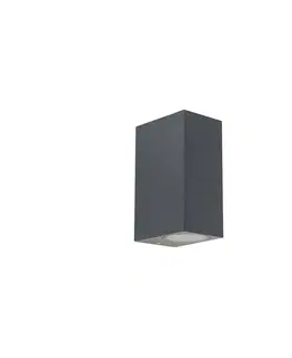 Inteligentná nástenná lampa tmavosivá IP44 vrátane 2 Wifi GU10 - Baleno