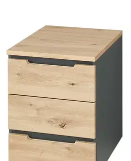 BURGON 17 skriňa ku stolu, dub Artisan / grafit