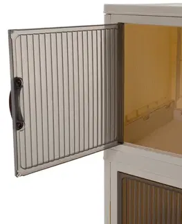 KONDELA Posa Typ 1 skladacia skrinka biela / hnedá