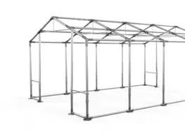 Skladový stan 5x10x2,5m strecha PVC 560g/m2 boky PVC 500g/m2 konštrukcie ZIMA PLUS Zelená Zelená Zelená