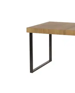MAGNOLIA 40 rozkladací jedálenský stôl, dub rustikal/čierna