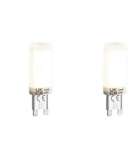 Sada 2ks stmievateľných LED žiaroviek G9 s 3-stupňovým stmievaním, opálové, 4,5W, 500lm, 4000K