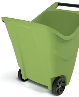 NABBI IWO85Z plastový záhradný vozík 85 l olivová