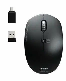 PORT CONNECT bezdrôtová myš COMBO PRO, čierna