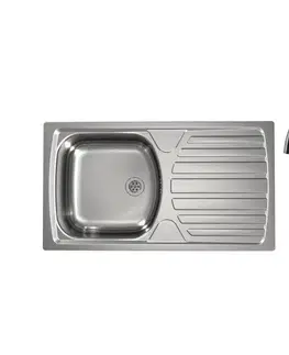 ALVEUS - Kuchynský drez BASIC 78x43,5 cm + drezová batéria VIOLA 36,7 cm nerez AV0146+AV0148