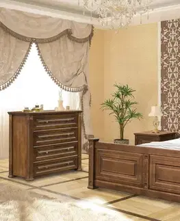 LUXURY drevený nočný stolík, orech