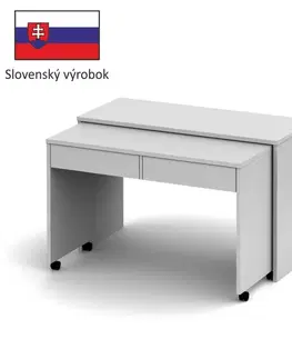 KONDELA Versal New rozkladací pc stolík biela