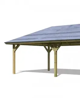 Drevený prístrešok / carport 431 x 778 cm Dekorhome