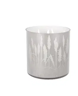 Dekoria Svietnik Grass Silver 15cm, ⌀15 cm
