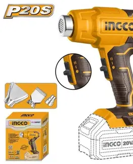 INGCO Pištol teplovzdušná HGLI2002 INGCO AKU 20V P20S INDUSTRIAL bez akumulátora a nabíjačky