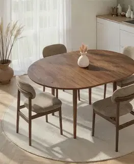 KRYSTL rozkladací jedálenský stôl, orech Barok