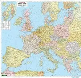 Európa politická 1:3,5 mil. nástenná, lamino+lišta