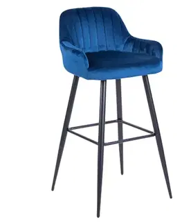 Barová stolička  2-170ap Blue Velvet