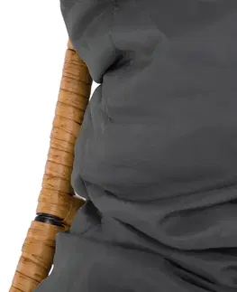 KONDELA Devner Typ 2 záhradné kreslo čierna / hnedá / sivá
