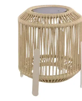 DEOKORK Záhradná solárna lampa Ø 34x45 cm (prírodná)